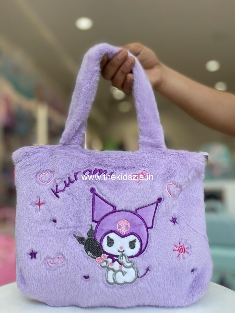 Purple Kuromi Handbag with Crossbody Belt
