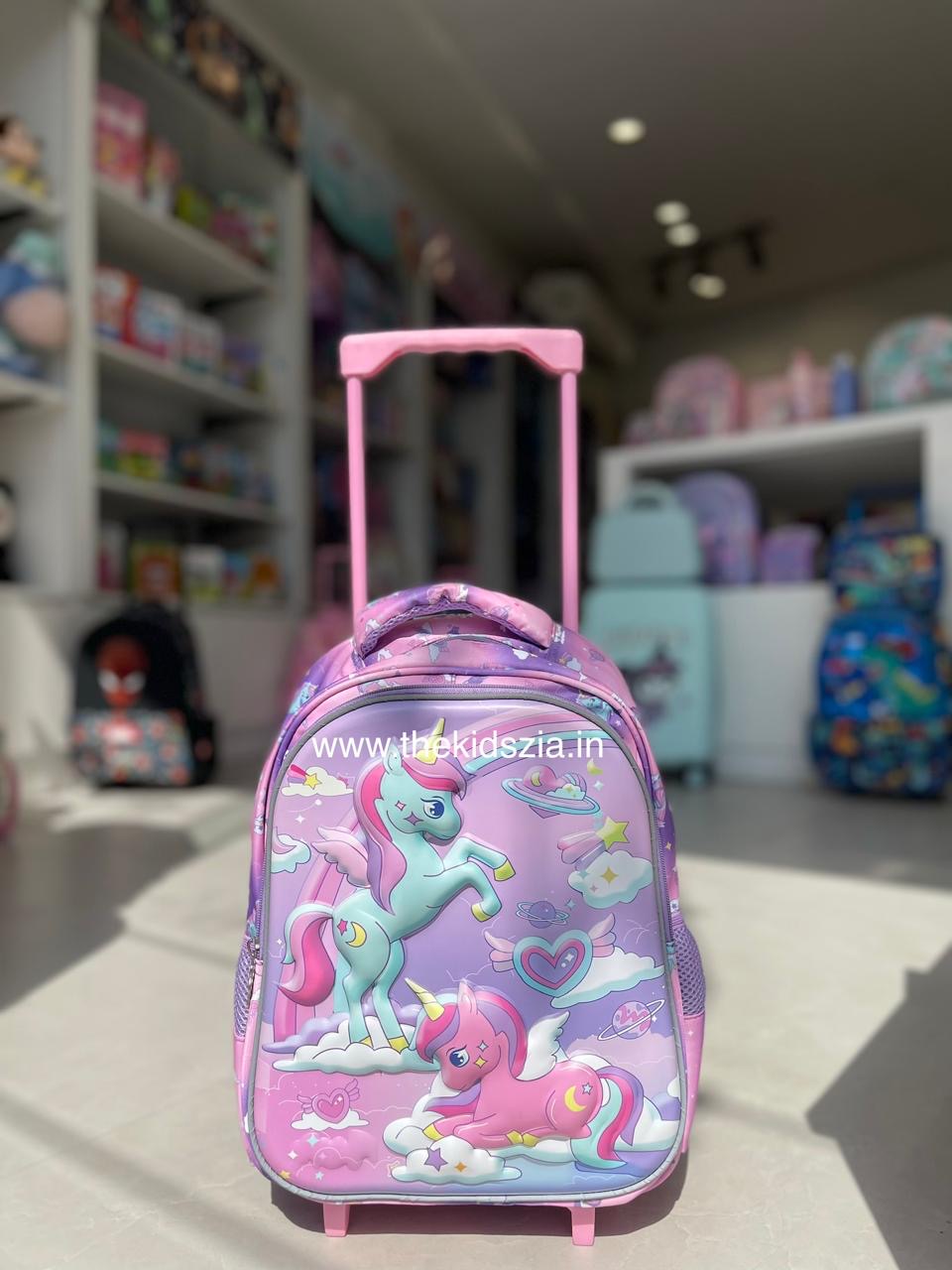 14 inches Unicorn Backpack with Trolley