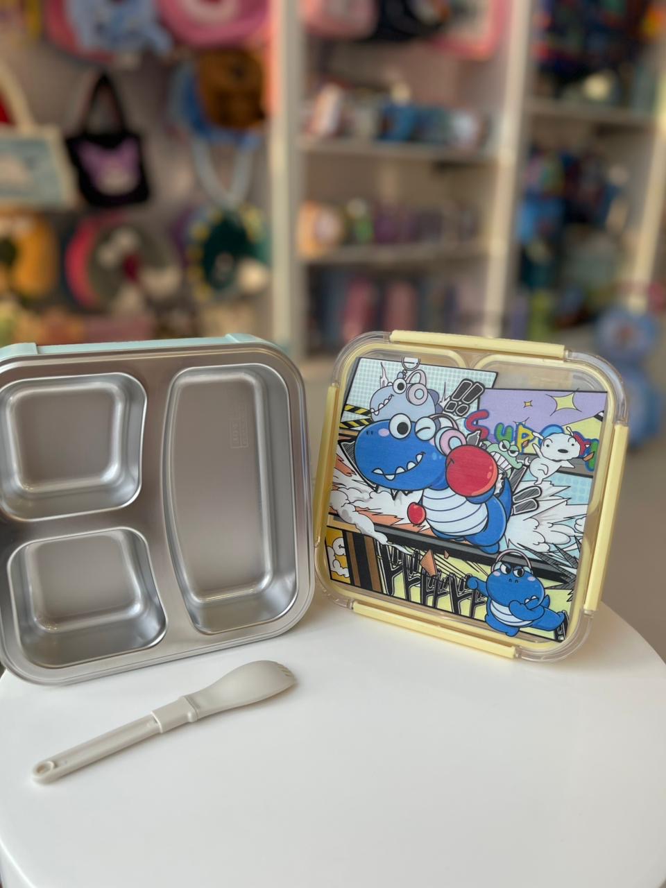 Dino 3 grid Lunch Box