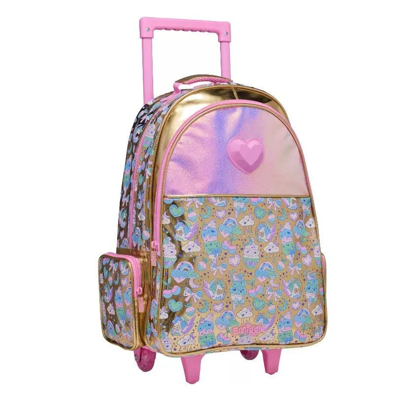 Girl Original Smiggle Large Trolley Backpack