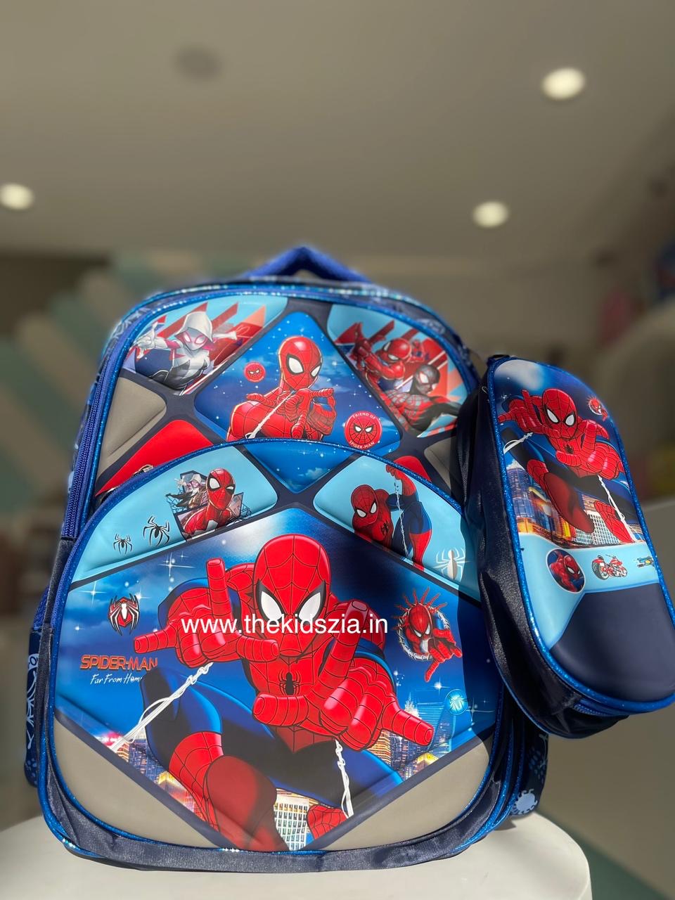 16 inches Spiderman Backpack with Pouch