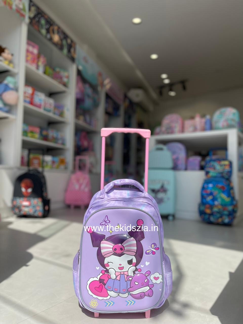 14 inches Kuromi Backpack with Trolley
