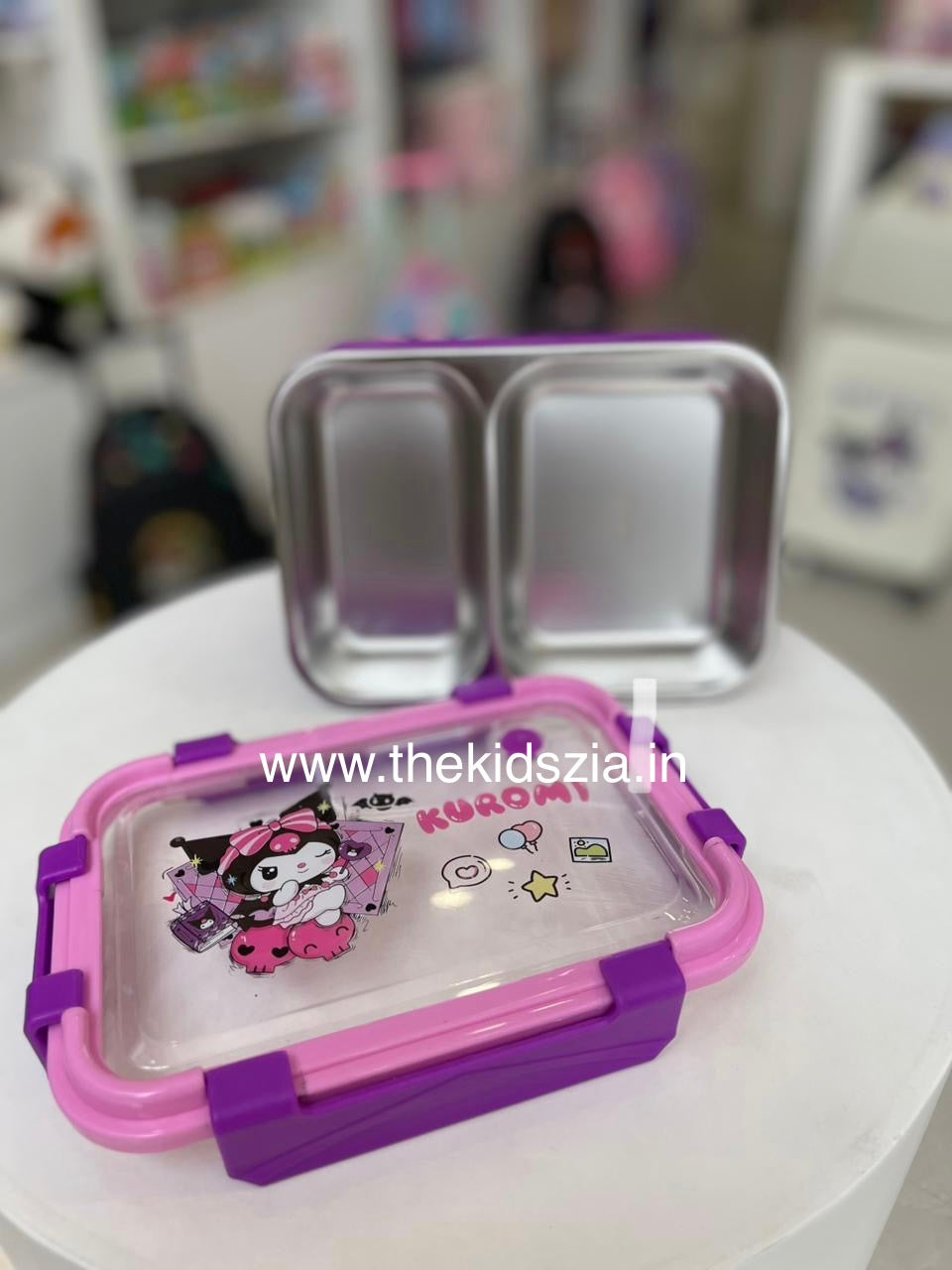 Kuromi 2 grid Lunch Box