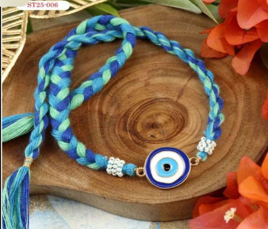 Evil Eye Charm Knotted Rakhi