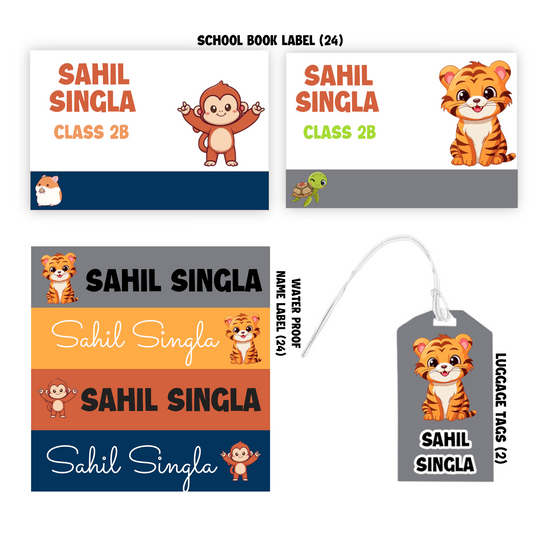 Cute Animal School Essentials Combo