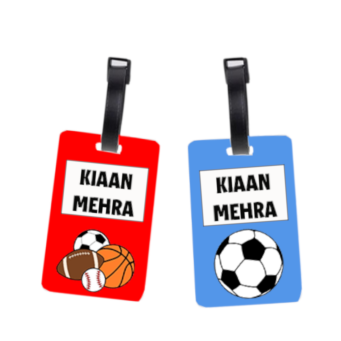 Football Bag Tags-Set of 2