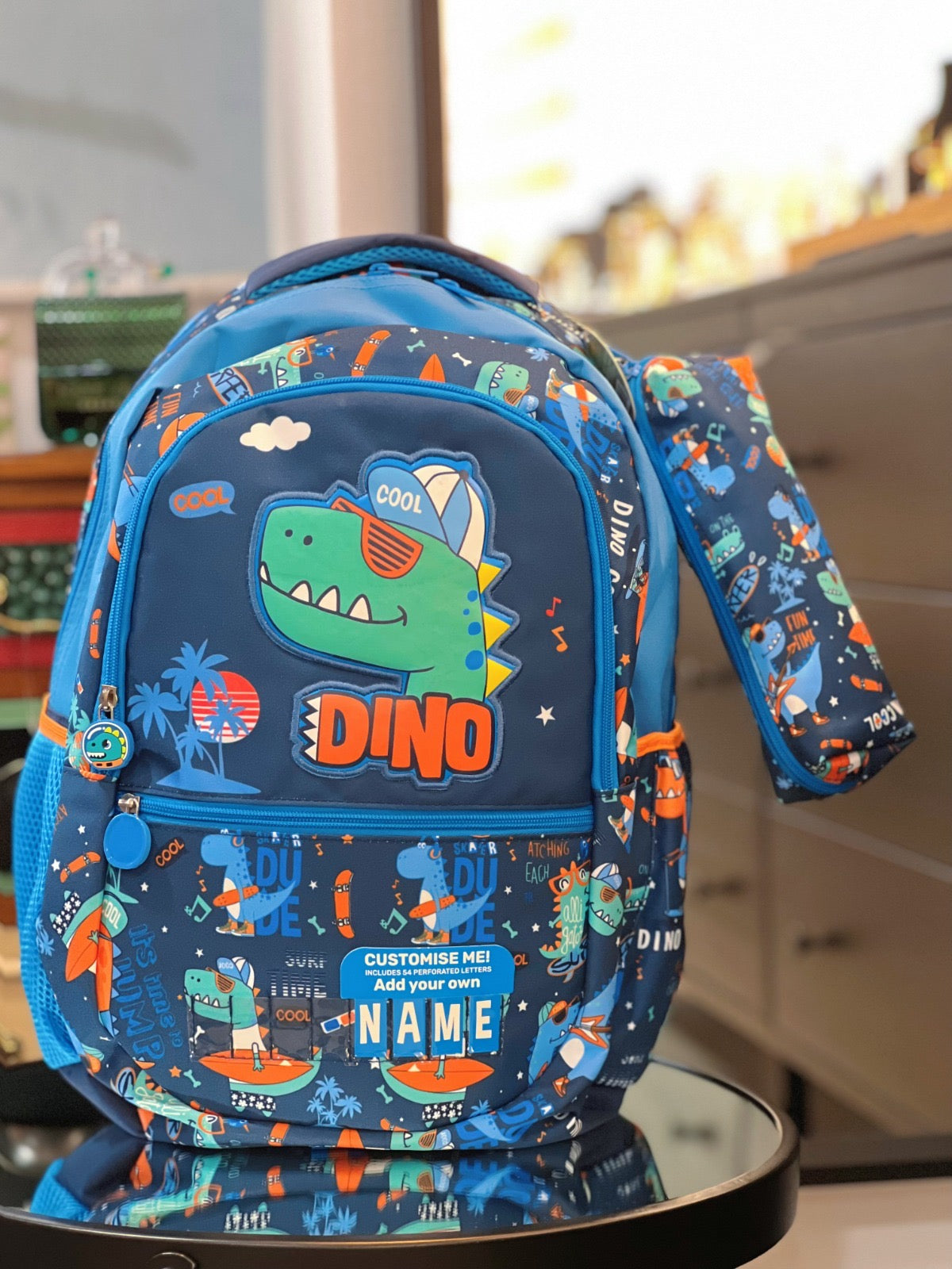 Large Dino School Bag