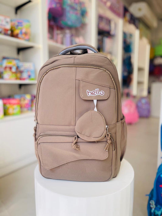 Hello Brown 19 inches Bag