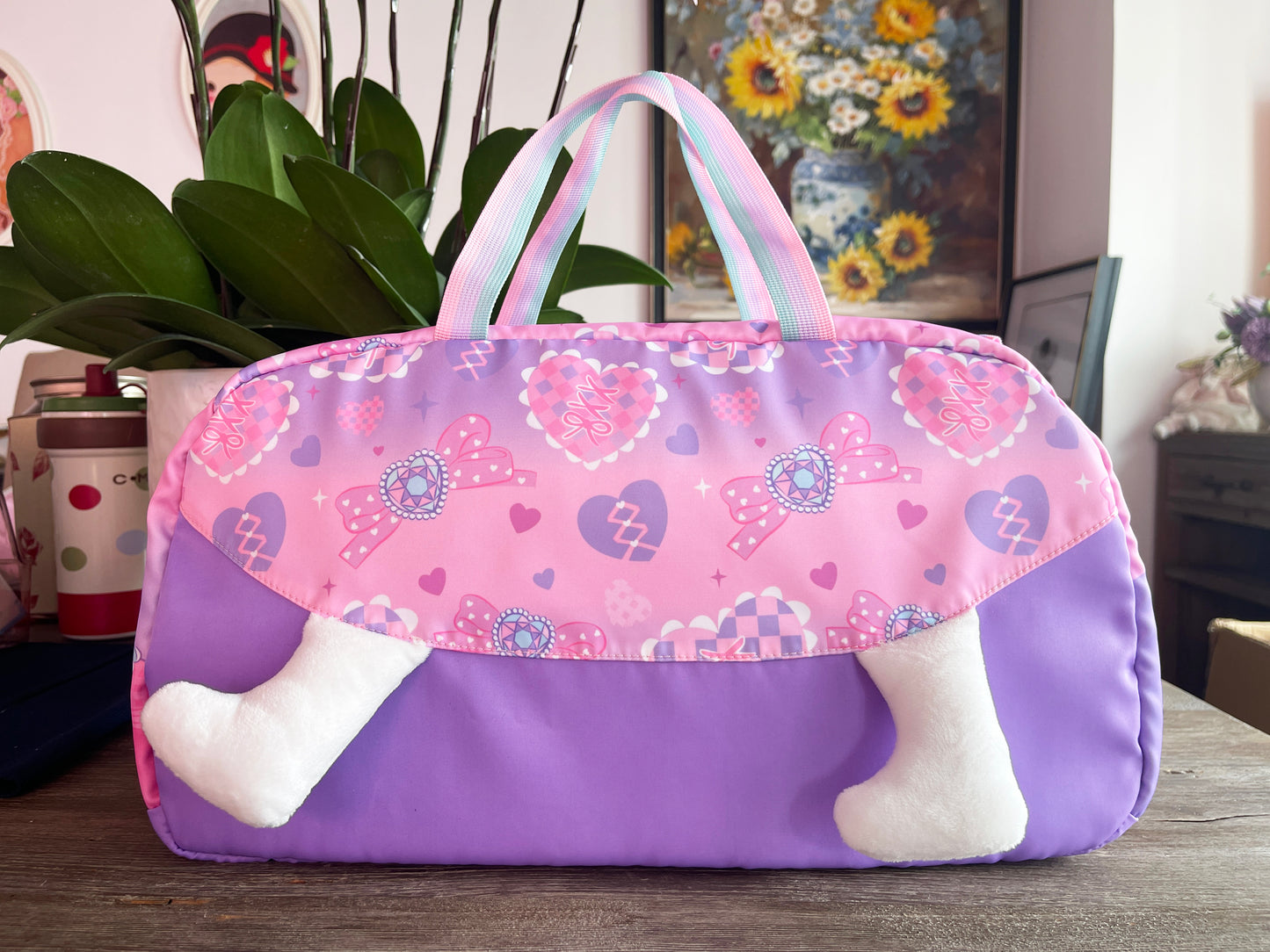 Purple Large Duffle Bag