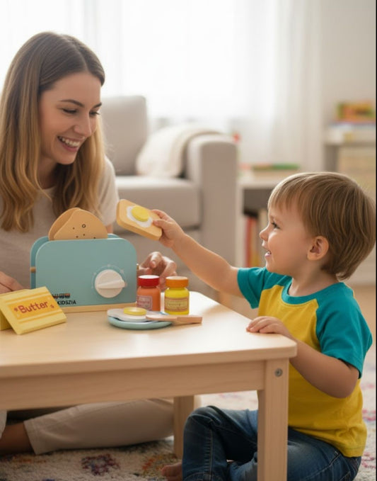 Pretend and Play Wooden Toaster Set