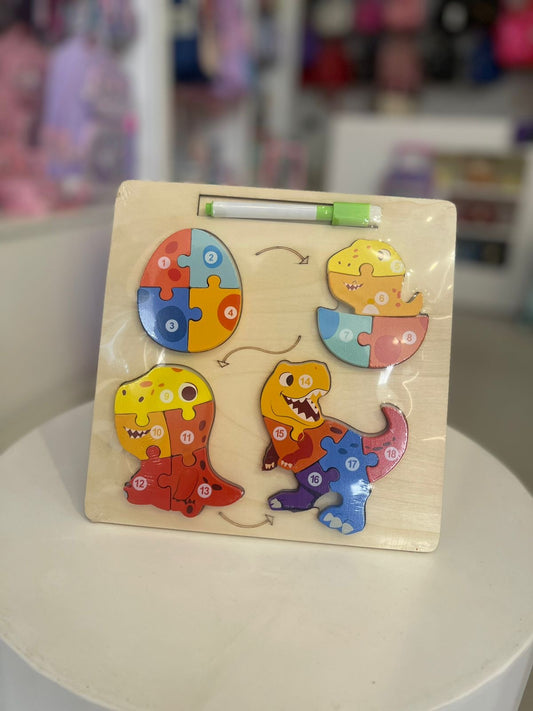 Puzzle with white board and Marker
