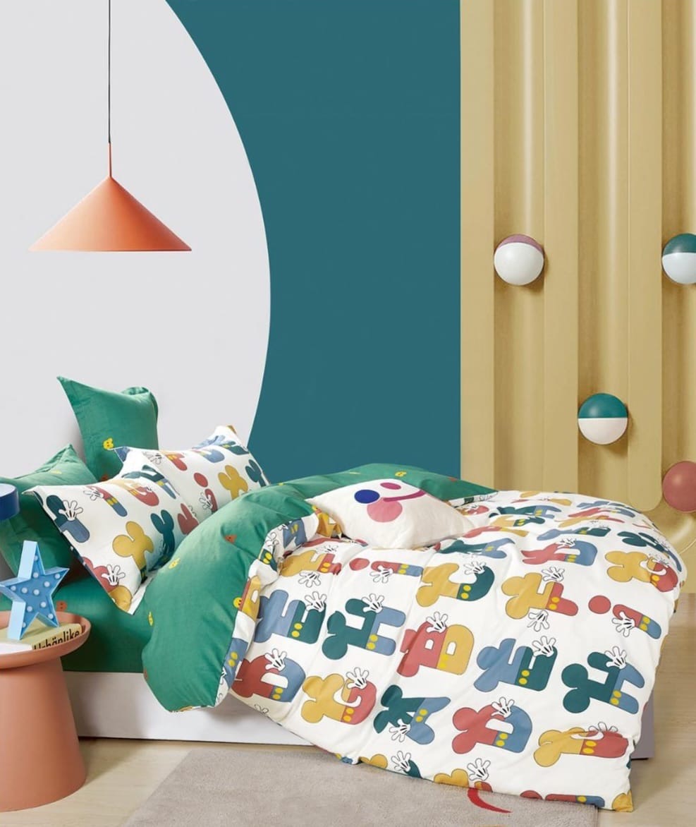 Quirky alphabets Cotton Bedsheet