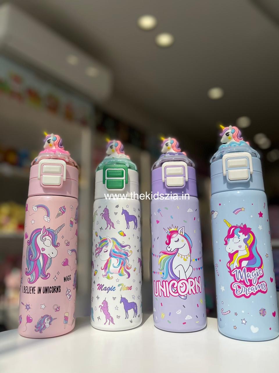 Dual Cap Insulated Unicorn Bottle