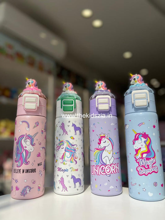 Dual Cap Insulated Unicorn Bottle