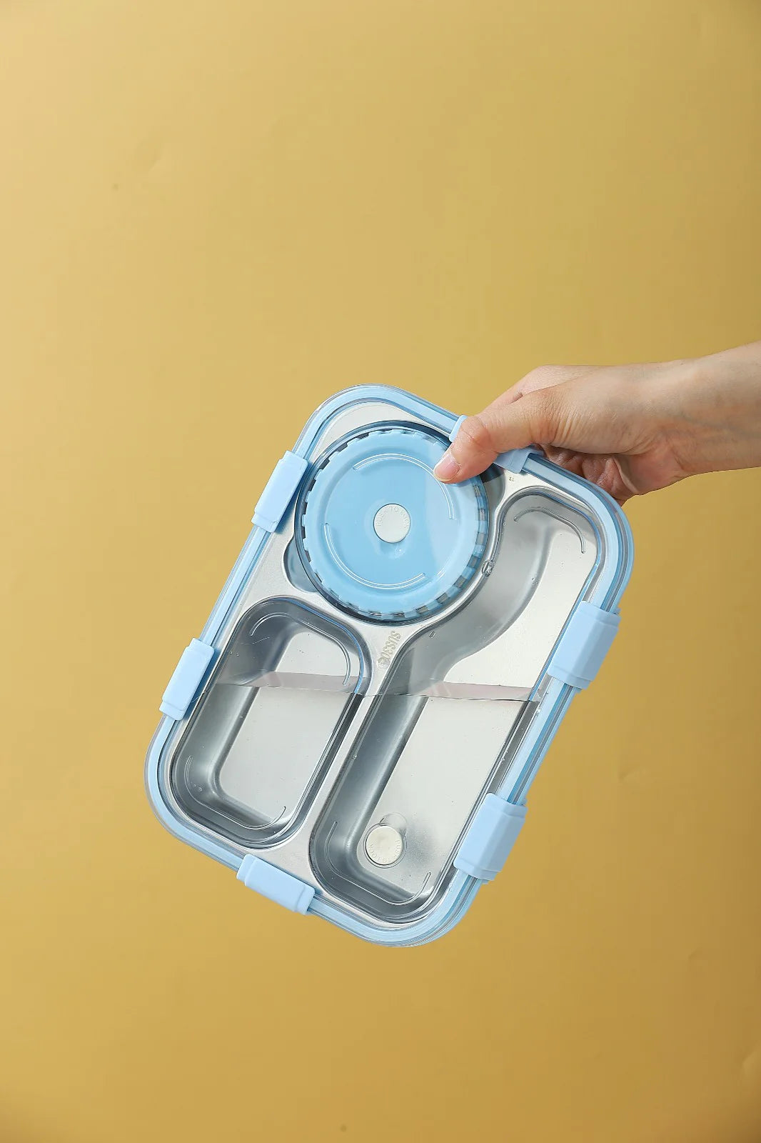 Three Compartment Stainless Steel Lunch Box