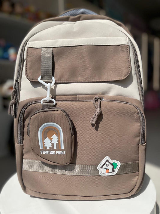 SP Brown 19 inches School Bag