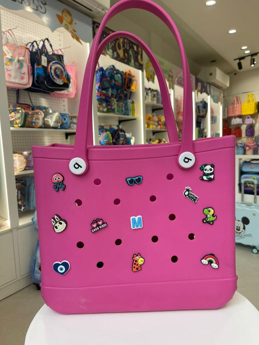 Large Tote Bag Hot Pink