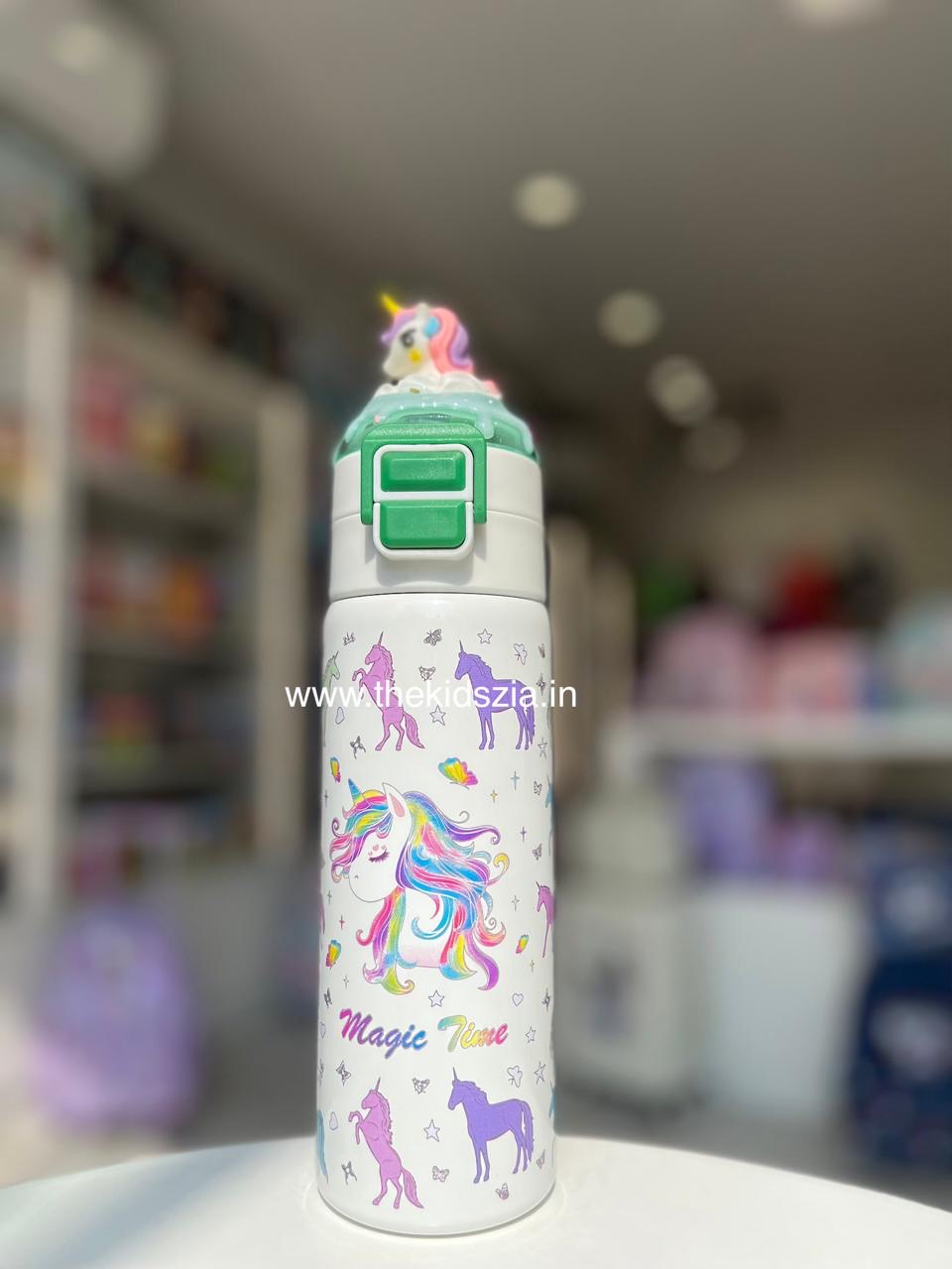Dual Cap Insulated Unicorn Bottle