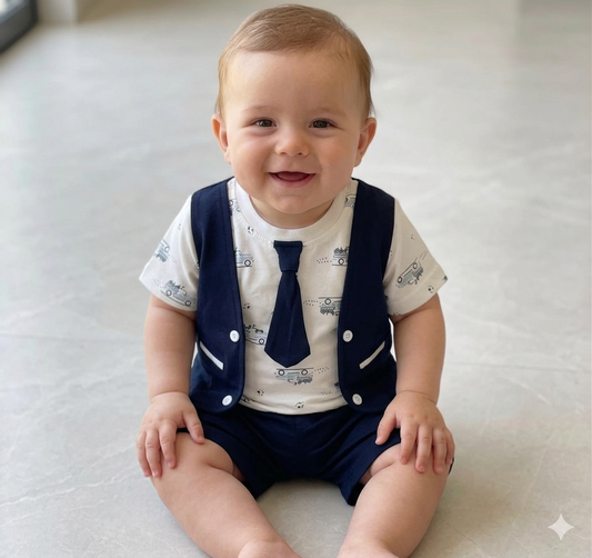 Organic Cotton Coord Set with detachable Tie