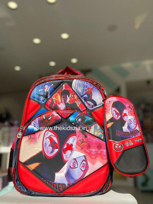16 inches Spiderman Backpack with Pouch