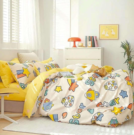 Space Star Cotton Bedsheet