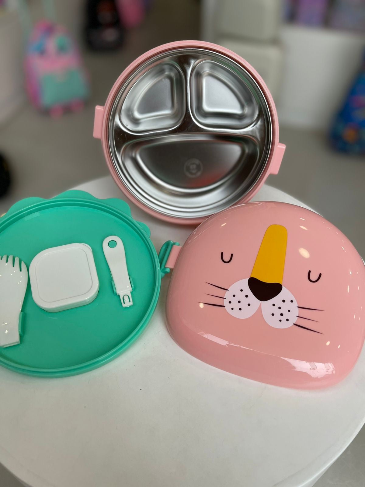 Toddler 3 grid Lunch Box with small box