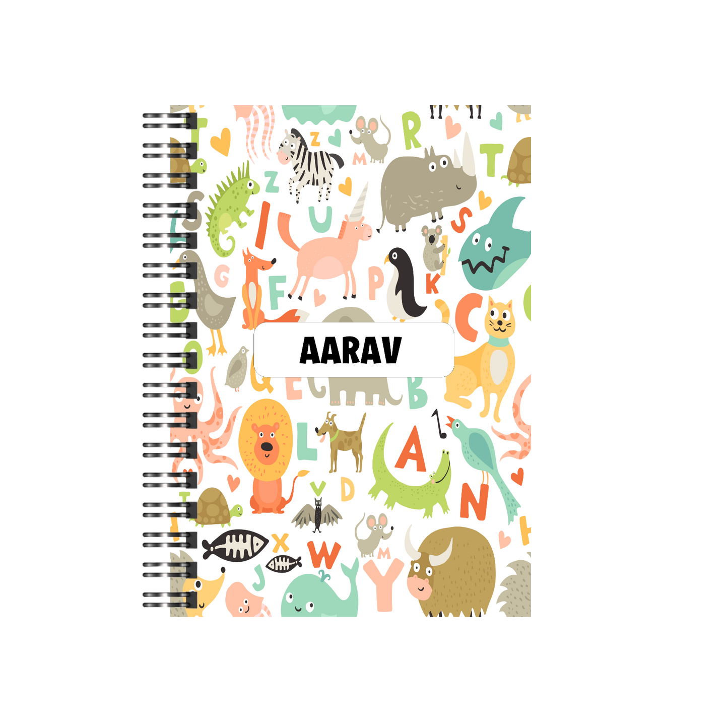 Personalised Jungle Alphabets Notebook