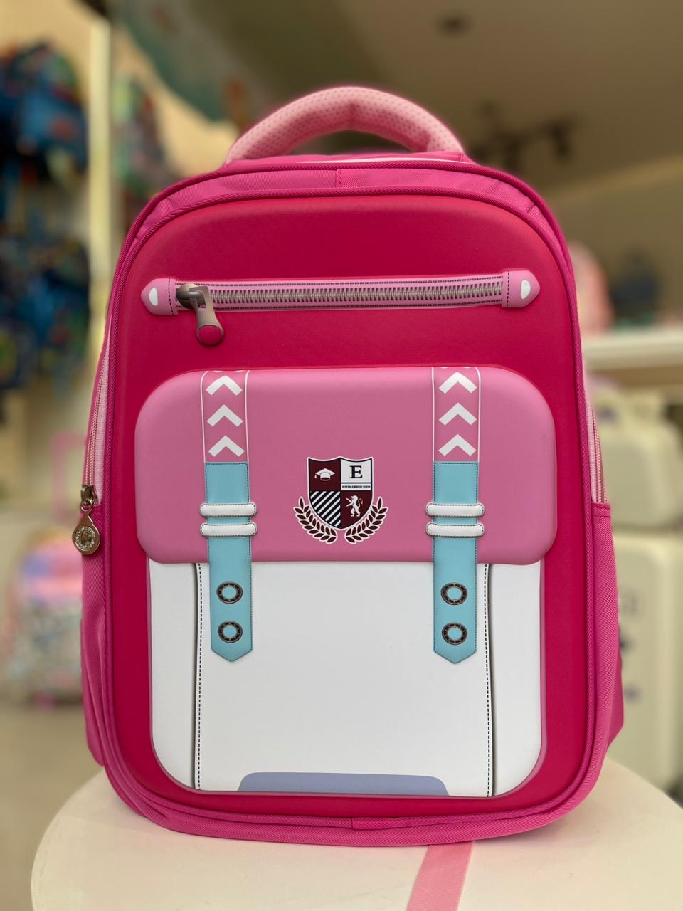 17 inches pink logo Backpack