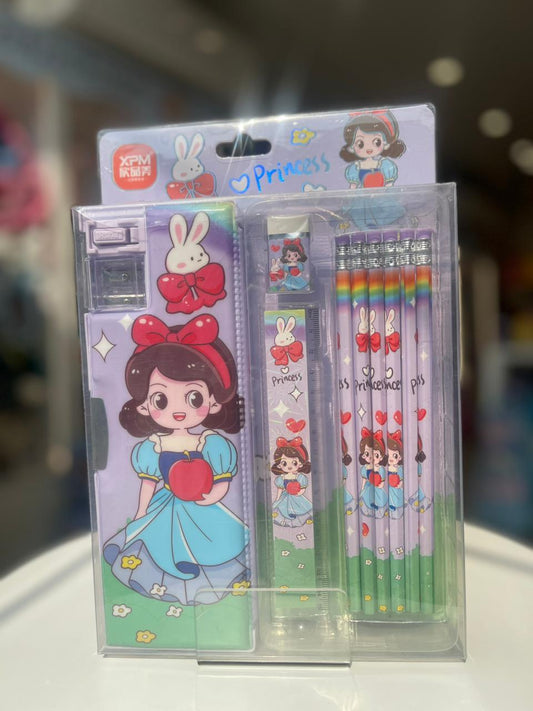 Princess Pencil Box and Pencils Set