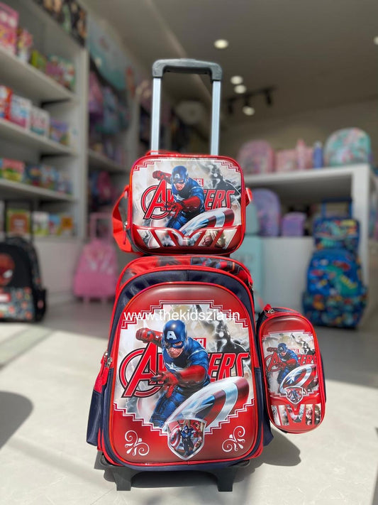 3 piece 17 inches Avengers Backpack Set