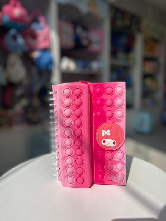 Popit Diary with Pencil Pouch attached