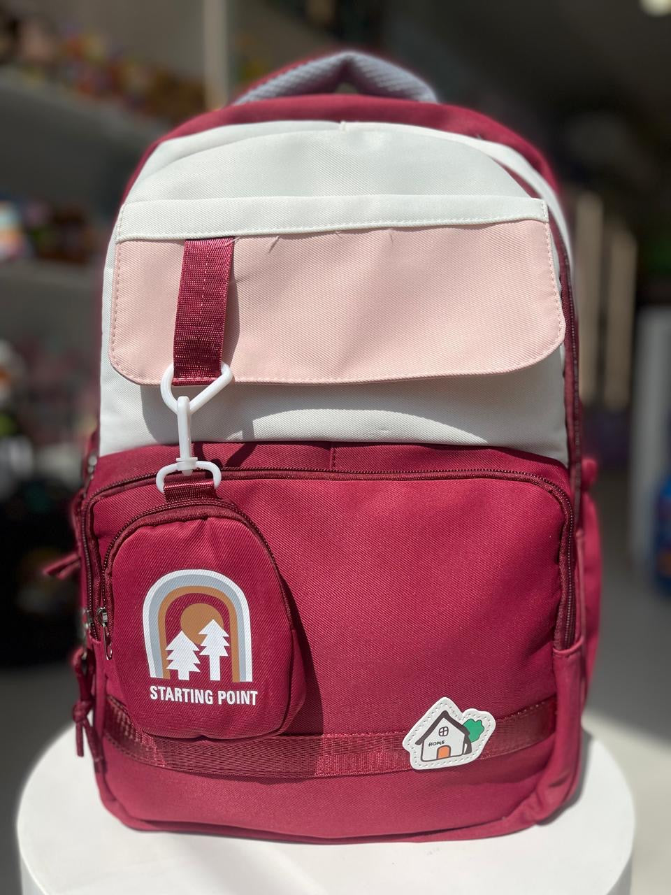 SP Maroon 19 inches School Bag