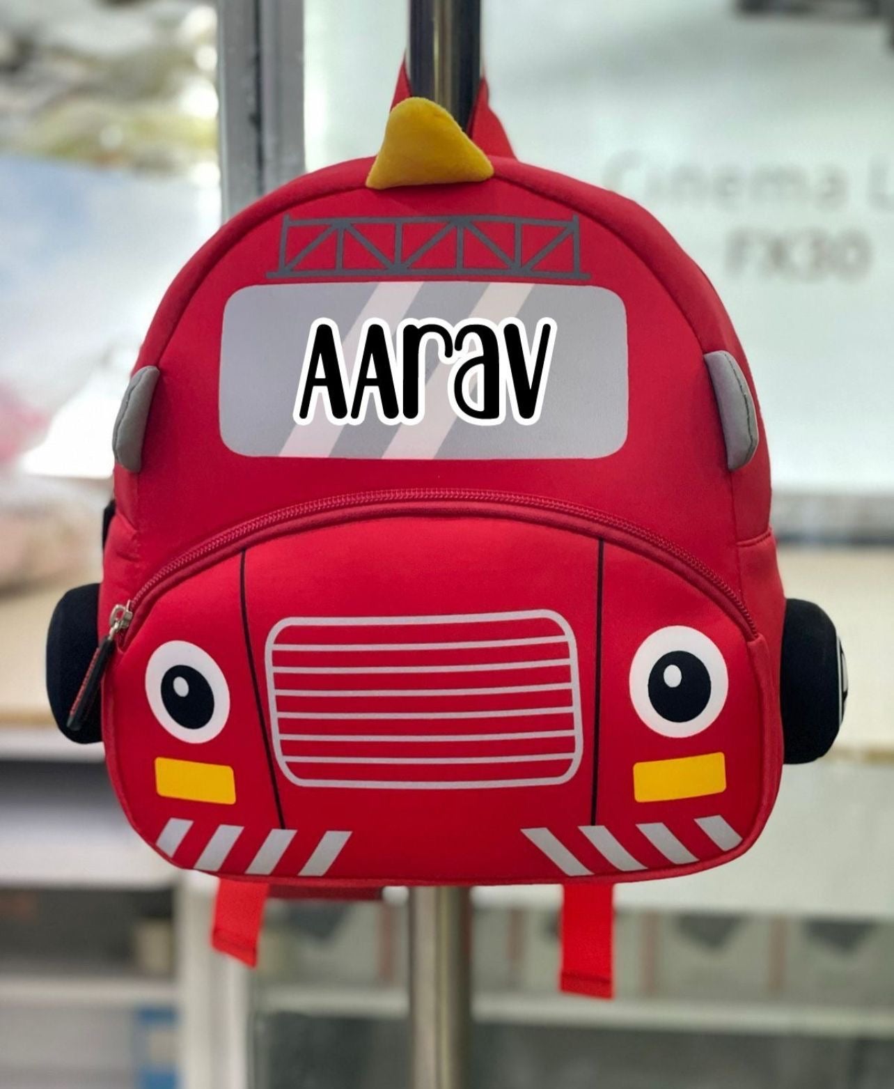 Red Bus Toddler Backpack