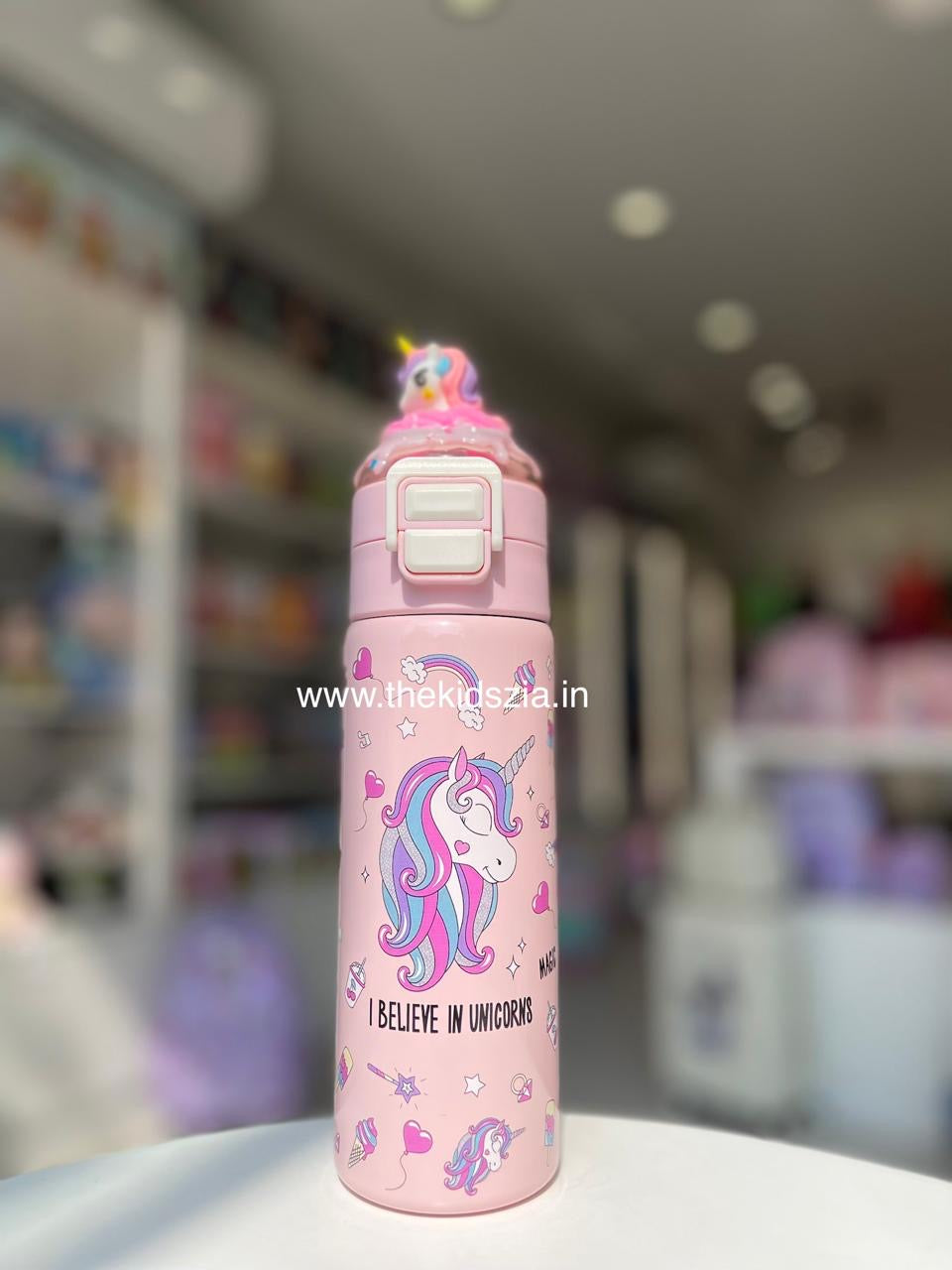 Dual Cap Insulated Unicorn Bottle