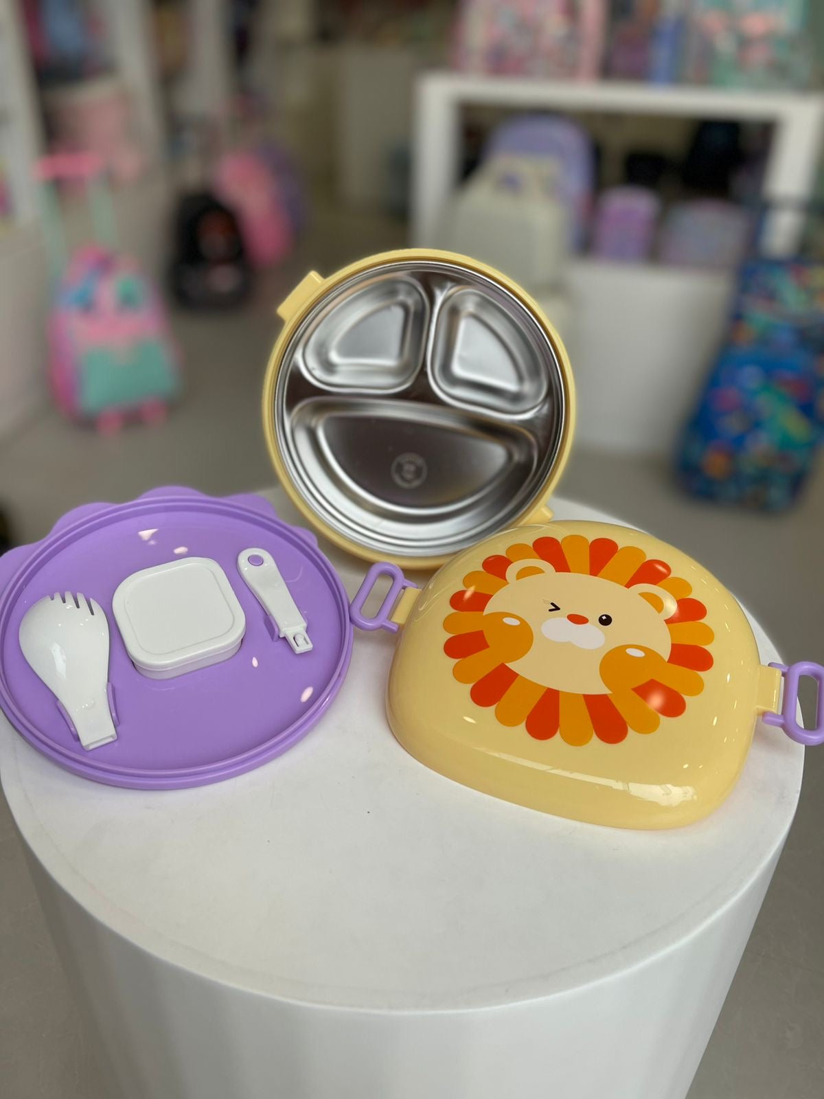 Toddler 3 grid Lunch Box with small box