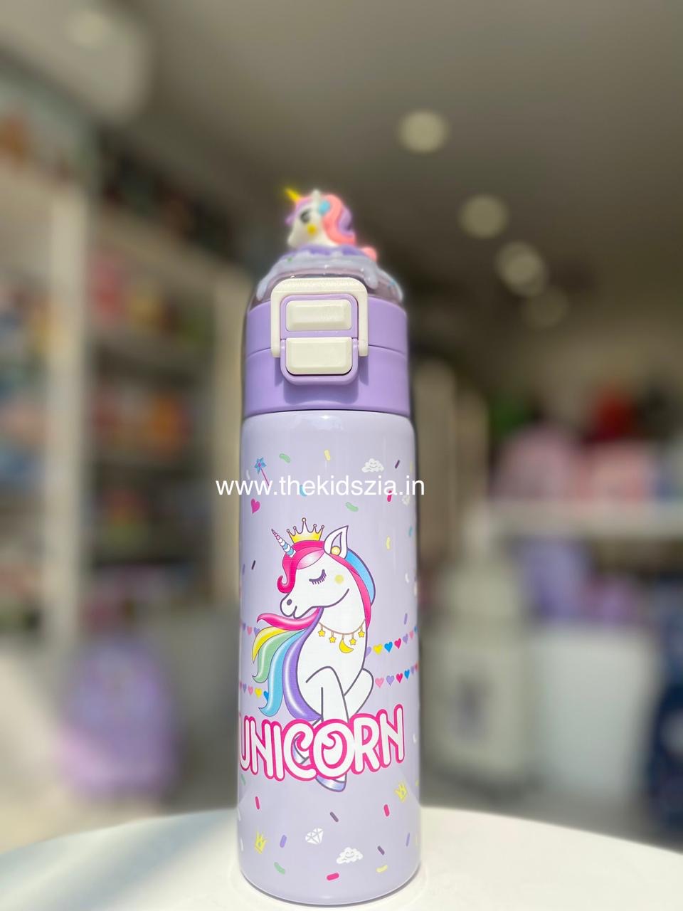 Dual Cap Insulated Unicorn Bottle