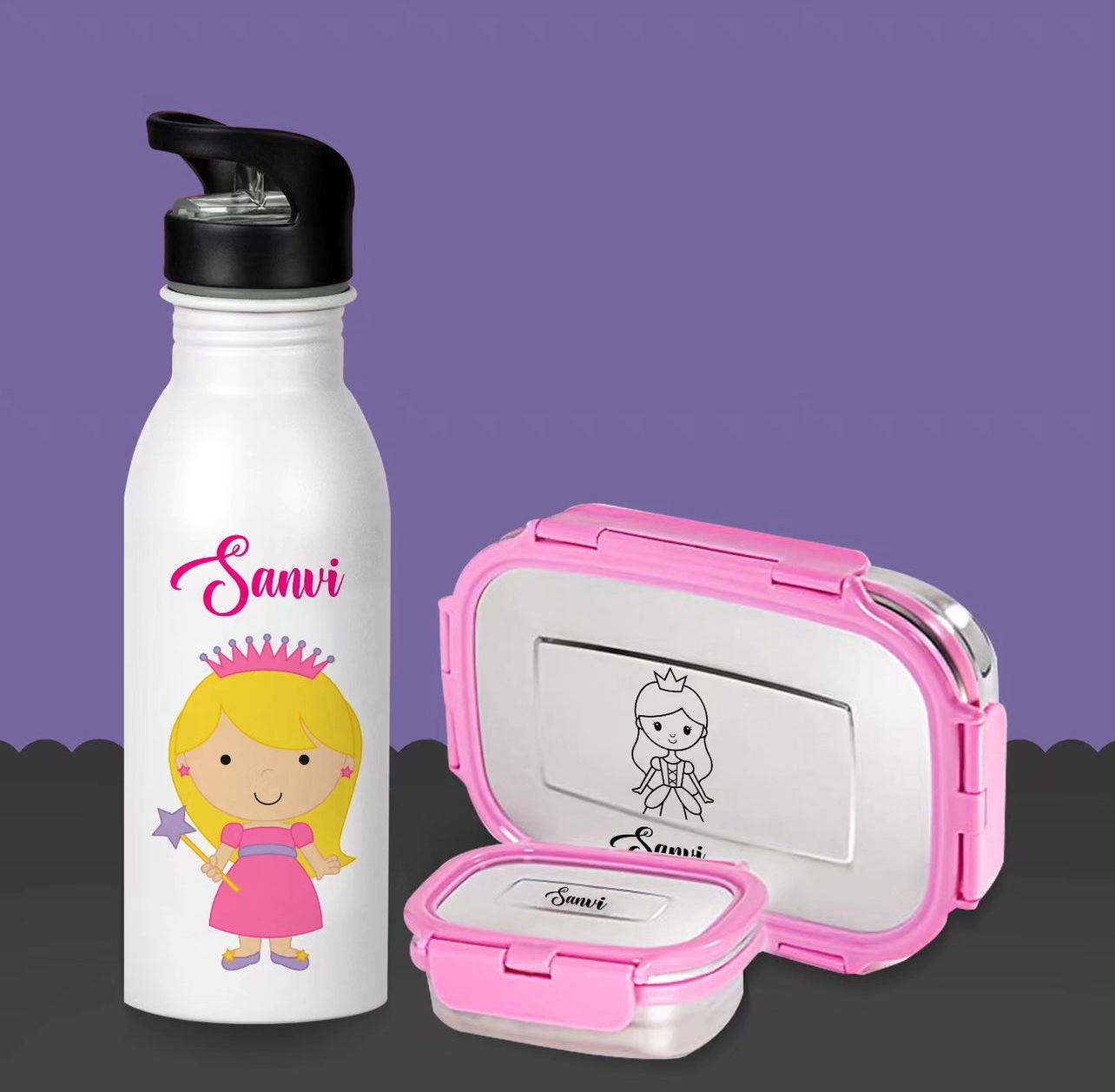 Princess Lunch Box and Bottle